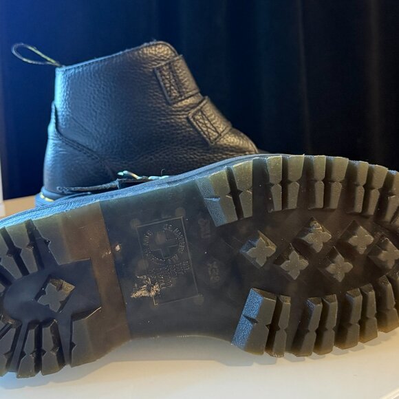 Dr. Martens Devon Flower Buckle Leather Platform Boots - Picture 3 of 4